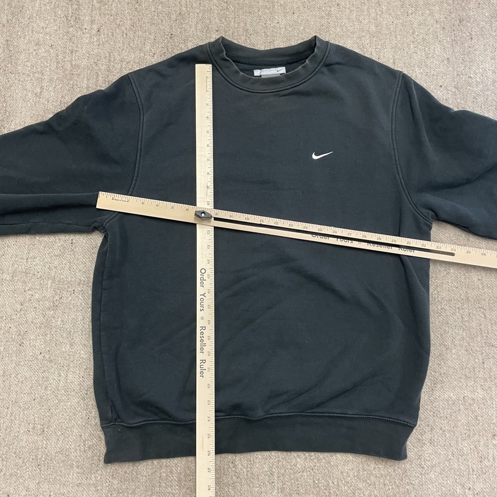 vintage Nike Blank sweatshirt mens medium Black‎ 2000s y2k swoosh check - Picture 6 of 9